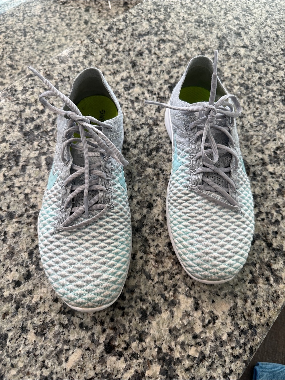 Nike Women’s Light Gray and Mint Athletic Sneakers